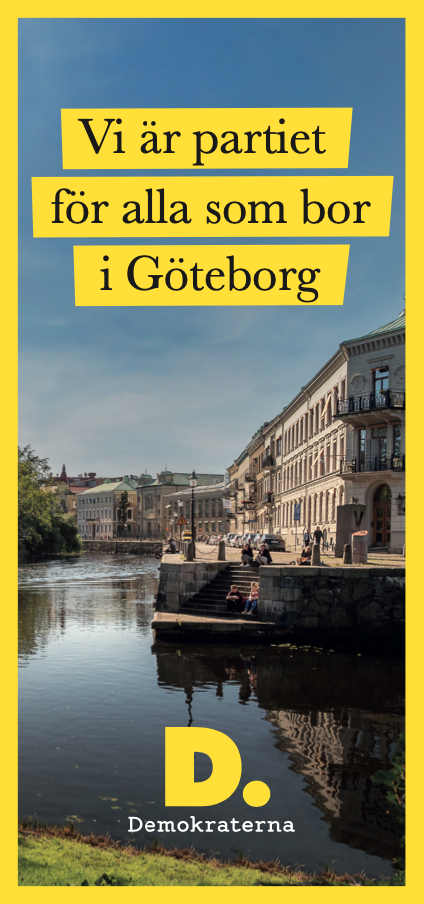 Framsida folder - Vi är partiet för alla som bor i Göteborg